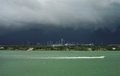 Image 6Typical summer afternoon shower from the Everglades traveling eastward over Downtown Miami (from Geography of Florida)