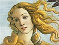 Détail du visage de la Vénus de Botticelli