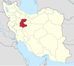 Location of Markazi province within Iran