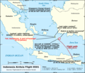 2014 December 28: Flight path of Indonesia AirAsia Flight 8501.