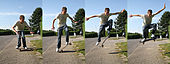 Ein Skater performt einen Ollie