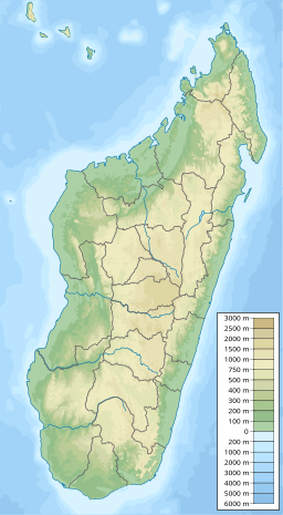 Location of the lake in Madagascar.