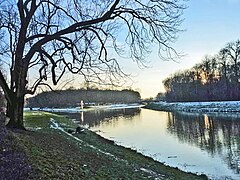 Mündung als Pleißeflutbett in das Elsterflutbett