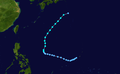 Tropical Storm Bebinca (Neneng) track map