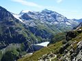 s Alpgebiet bim Mauvoisinsee und d Schneebärge vo Bangis