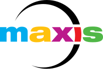 Logo berwarna dari Maxis, digunakan sejak 1992