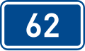 Sign of 1st class road 62 in the Czech Republic