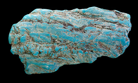 Howlite colorée en bleu pour imiter la turquoise (Turquénite).