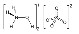 Structuurformule van hydroxylammoniumsulfaat