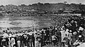 早明決勝戦前の練習風景（1924年10月25日）