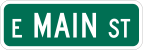 Street name sign, MUTCD D-3