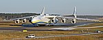 Antonov An-225 Mrija på Arlanda i Stockholm, den 6 januari 2012.