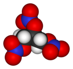 Spacefill model o nitroglycerin