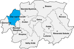 Situo enkadre de Regiono Banská Bystrica