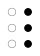 ⠸ (braille pattern dots-456)