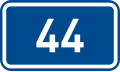 Sign of 1st class road 44 in the Czech Republic