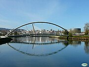 Footbridge and Tirantes Bridge over Lérez River