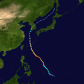 Typhoon Ewiniar (Ester) track map