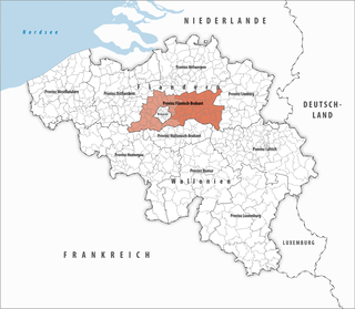 Laag vo dr Prowinz Flämisch-Brabant innerhalb vo Belgie