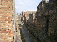 Une rue de Pompéi.