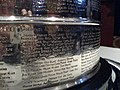 The engraved names of the 2000-01 Stanley Cup champions Colorado Avalanche