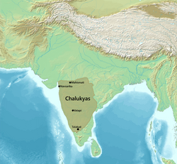 Greatest extent of the Chalukya Empire[1]