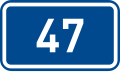 Sign of 1st class road 47 in the Czech Republic