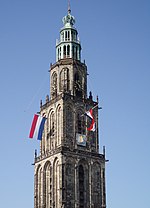 Martinitoren gezien vanaf de grote markt.