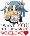 Wikipe-tan recrutando wikiLovers