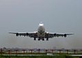 A PIA Boeing 747-300 taking off from Lahore