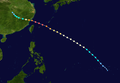 Typhoon Saomai (Juan) track map