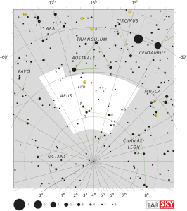 Alpha Apodis is de ster alpha in het sterrenbeeld Paradijsvogel (Apus)