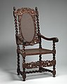 Armstuhl, britisch, um 1680, Metropolitan Museum, New York