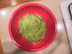 Grated cucumber