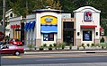 A former co-branded LJS and Taco Bell restaurant in Kent, Ohio in 2006 before the location became entirely a Taco Bell premise