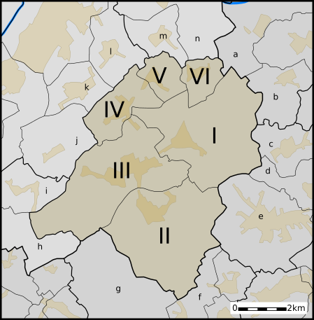 Sections de la commune d'Oosterzele