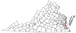 Location in the Commonwealth of Virginia