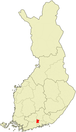 Location of Mäntsälä in Finland