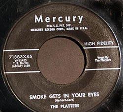 Обложка сингла The Platters «Smoke Gets in Your Eyes» (1958)