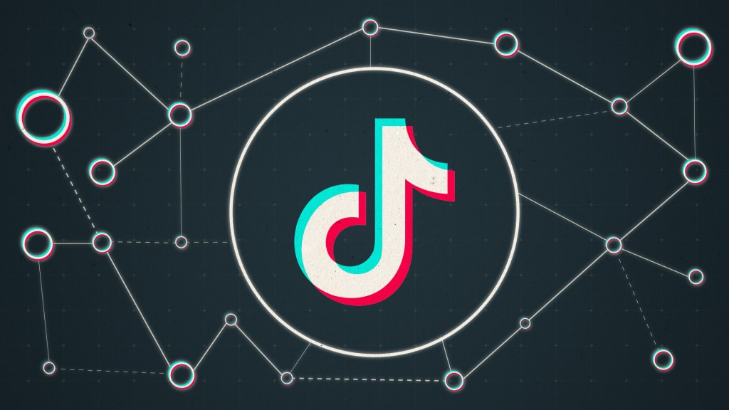 Tiktok Logo with connecting circuits