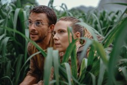 JURASSIC WORLD REBIRTH, from left: Jonathan Bailey, Scarlett Johansson, 2025. © Universal Pictures /Courtesy Everett Collection