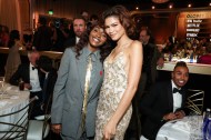 Ayo Edebiri and Zendaya attend the 82nd Annual Golden Globe Awards at The Beverly Hilton (Photo by Stewart Cook/CBS via Getty Images)