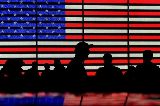 Population_Projections_67269 FILE – People stand in Times Square in New York, Aug. 9, 2024. (AP Photo/Pamela Smith, File)